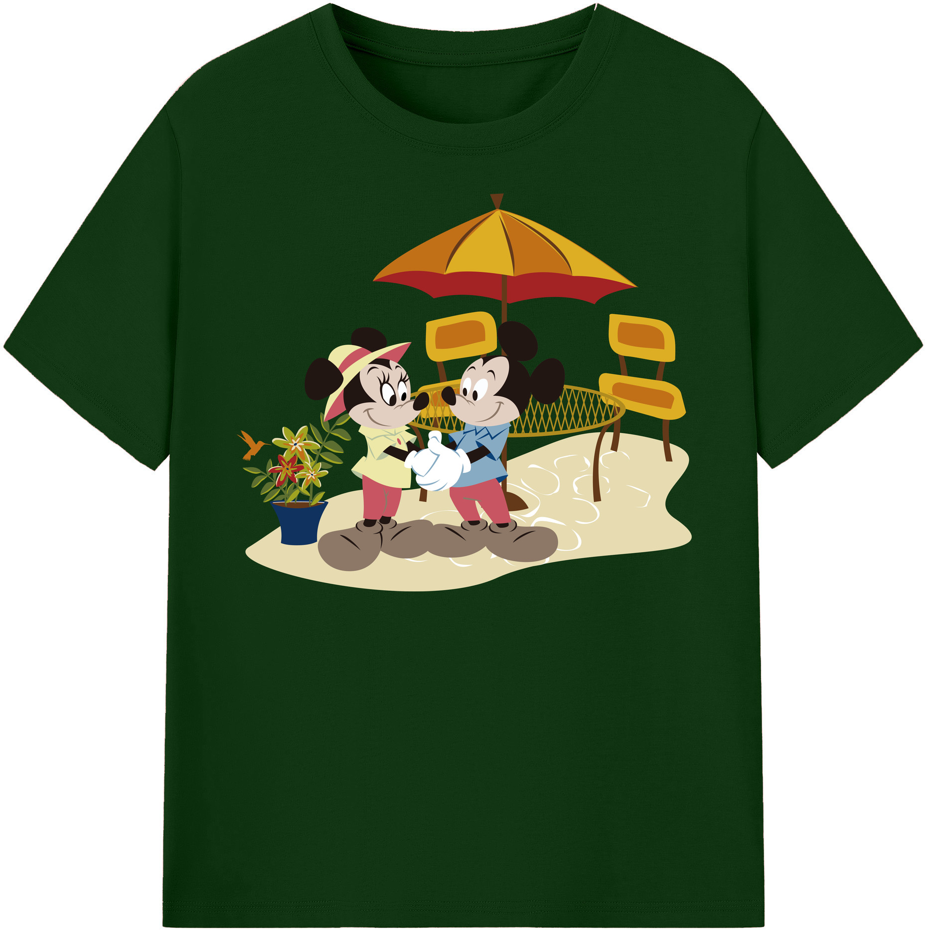 （画像用） ミッキーマウス Mickey Mouse 綿100％半袖Tシャツ（フロントプリント）